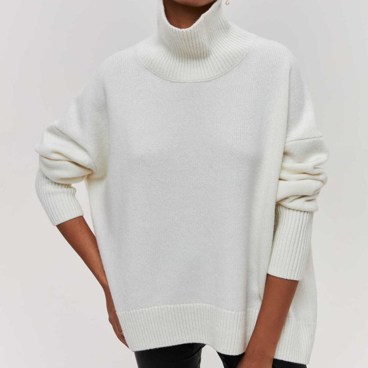 Ladies elegant turtleneck sweater with oversized cut Lune London