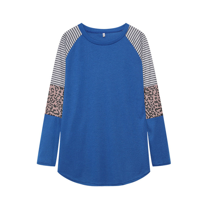 Chemisier long à manches longues pour femmes avec imprimé animal et design à rayures modernes Chic & Stil