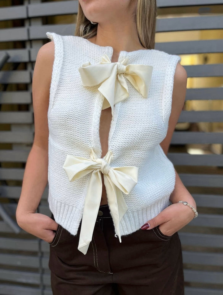 Lune London decorative knot women's knit top