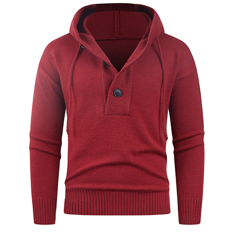 Trendy hoodie for men with button detail Lune London