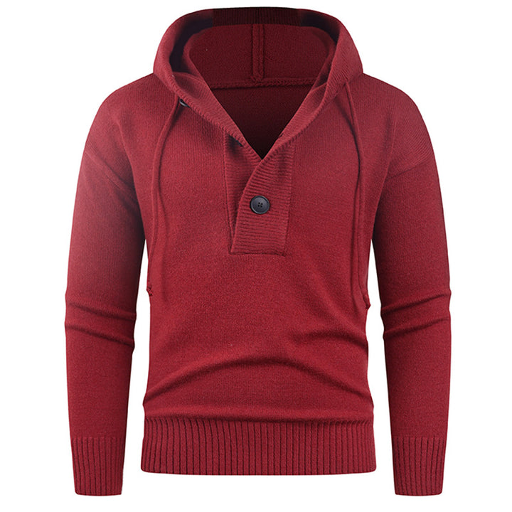 Trendy hoodie for men with button detail Lune London
