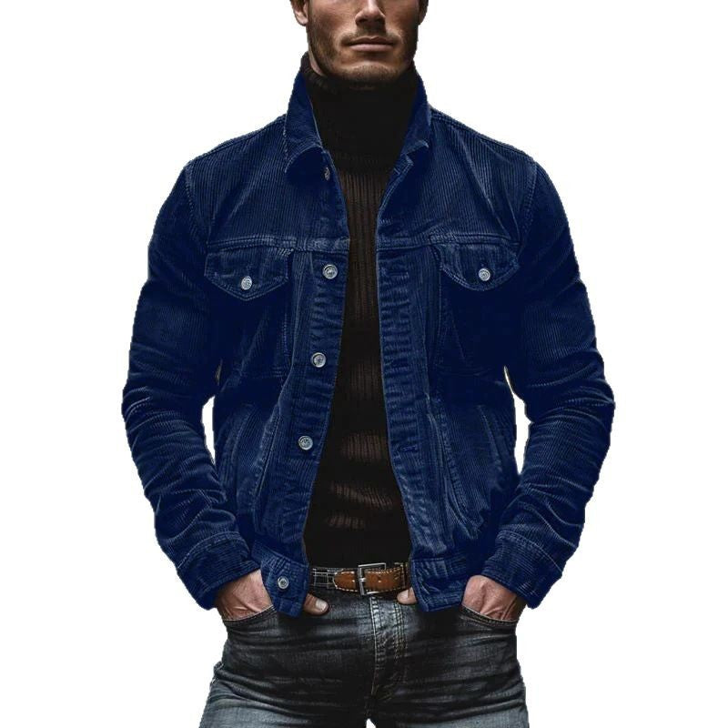 Men's corduroy jacket with a classic fit and practical chest pockets Lune London