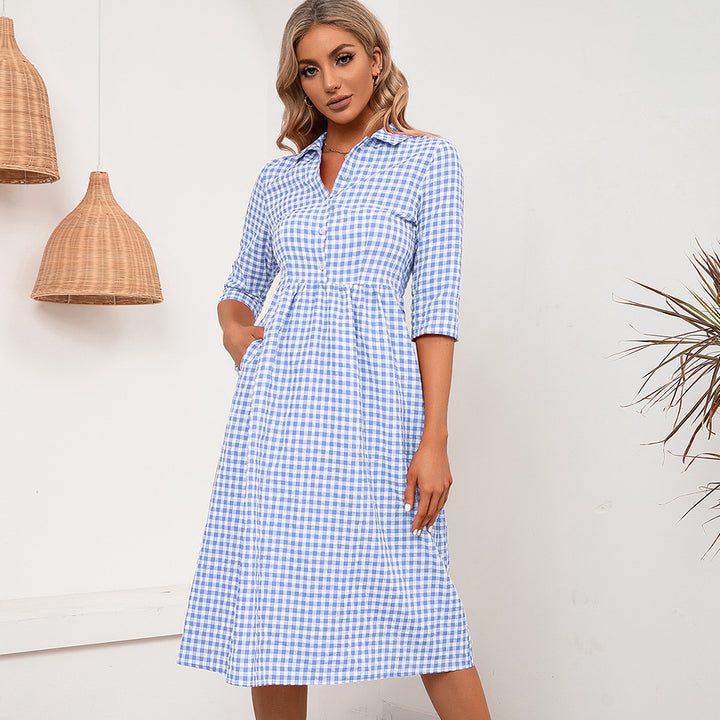 Checkered shirt dress for women Lune London