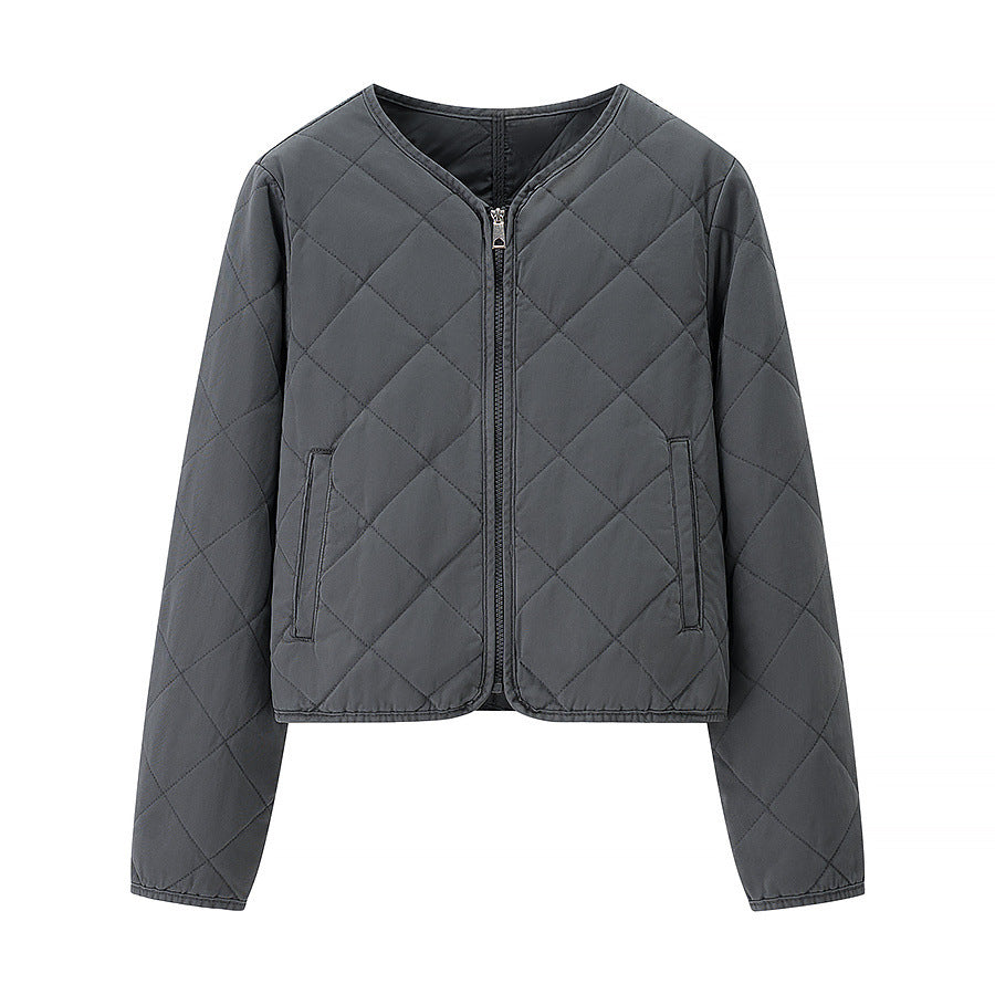 Quilted transition jacket for women with simple pockets and elegant cut Lune London