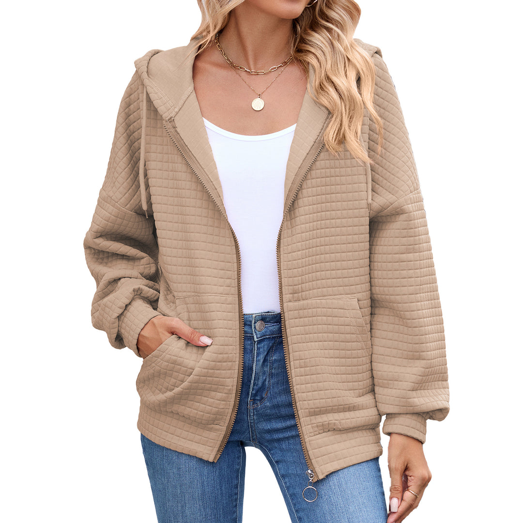 Hooded jacket for women with a structured design and practical pockets Lune London