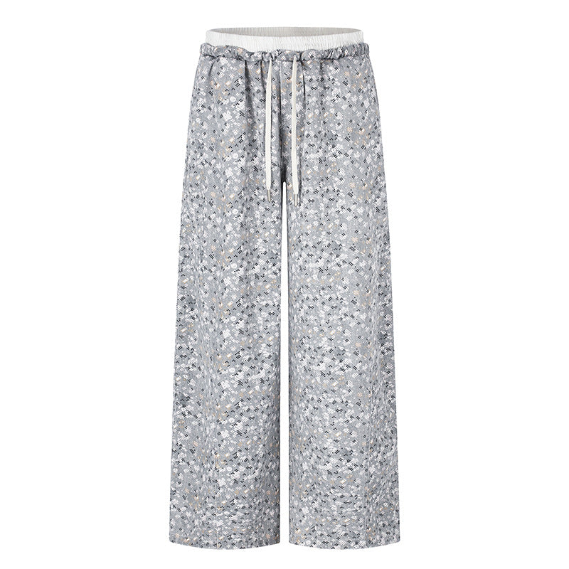 Ladies Palazzo Glitter Pants with Elastic Waistband and Drawstring Amarae
