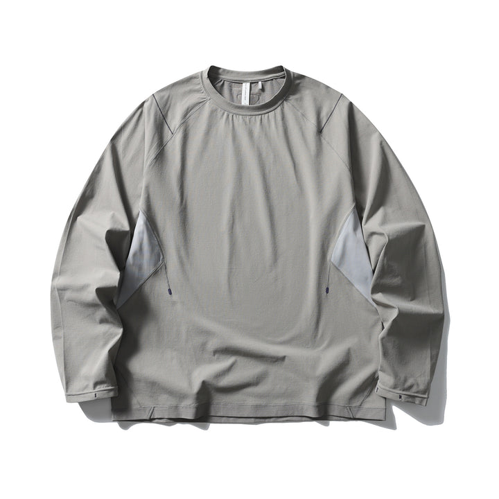 Unisex Technical Longsleeve Sweatshirt with raglan sleeves, mesh inserts and drawstring hem Amarae