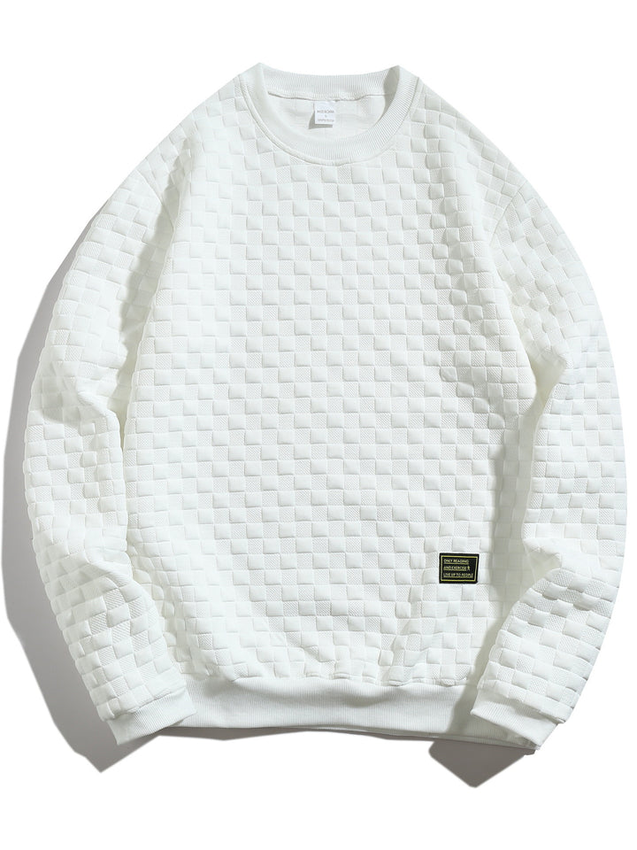Casual structured sweater for men with round neck and elastic cuffs Amarae