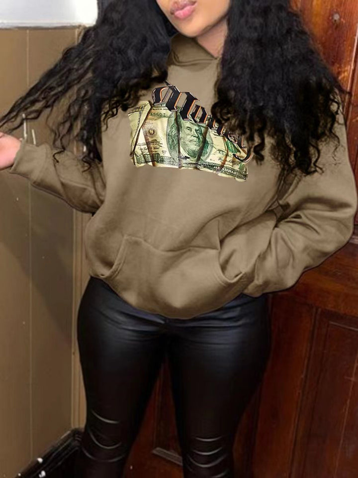Hooded sweatshirt for women with creative graphic print and comfortable fit Lune London