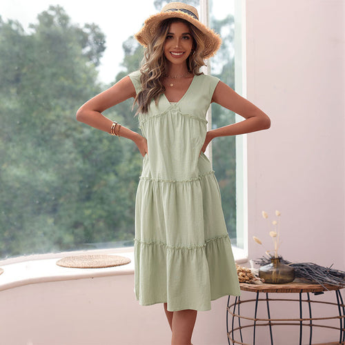 Amarae Women's Ruffled Midi Dress