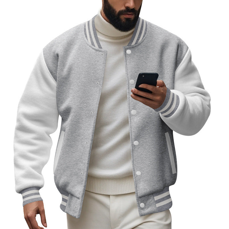 Casual bomber jacket for men with contrasting sleeves and a classic fit Lune London