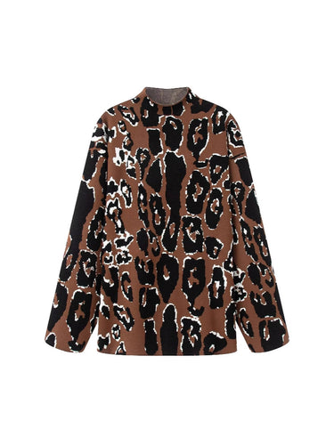 Casual women's sweater with animal print Amarae