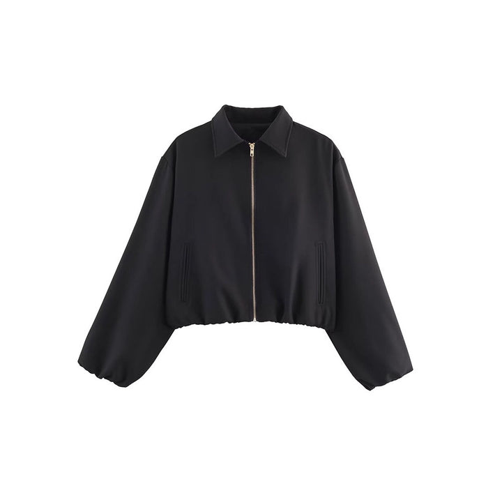 Casual short jacket for women with classic zip Lune London