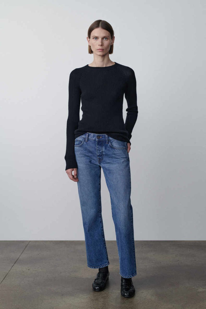 Haut en tricot côtelé ajusté pour femme Chic & Stil