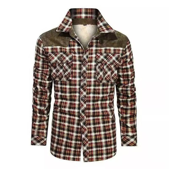 Men's plaid flannel shirt with warm inner lining Amarae