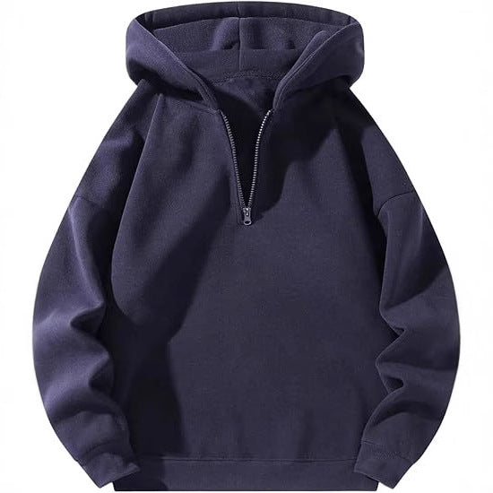 Men's sporty hoodie with half-zipper Amarae