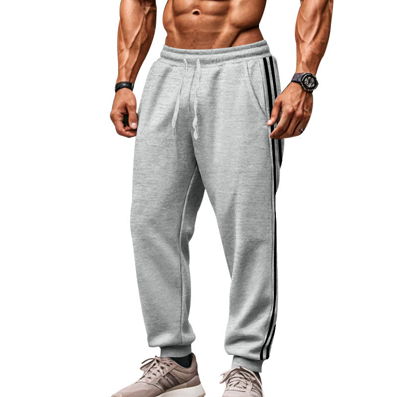 Casual sports pants for men with elastic waist and side zip pockets Lune London