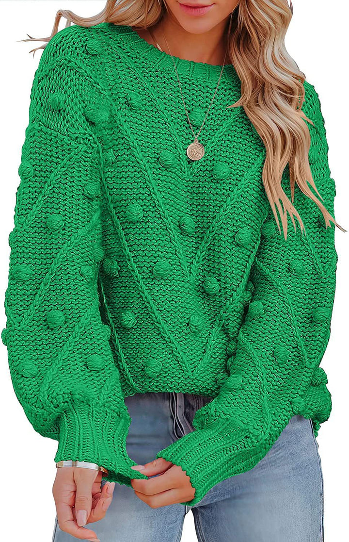 Stylish knitted sweater for women with textured 3D pattern Lune London