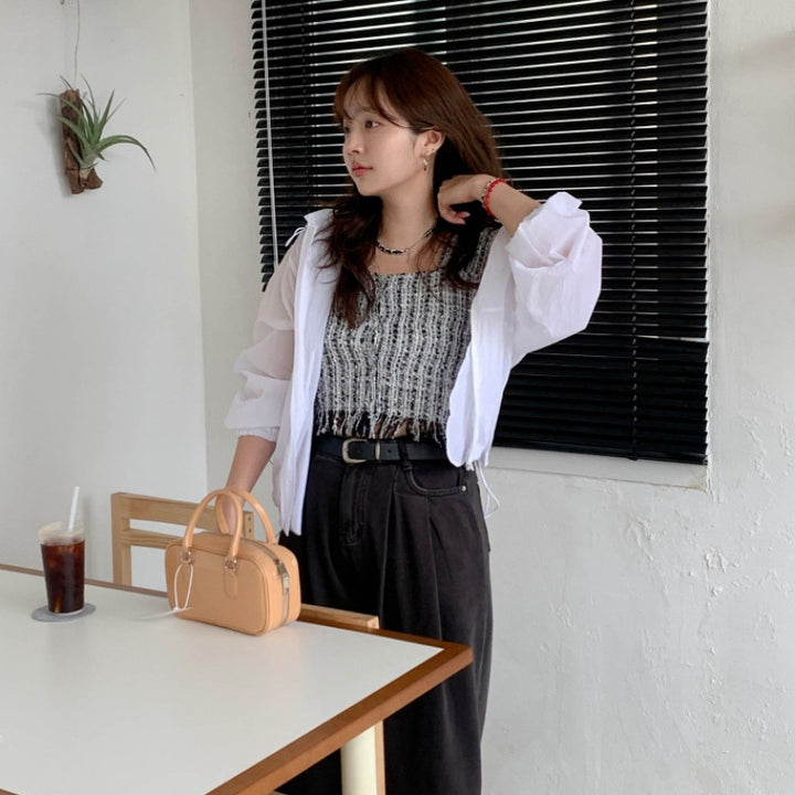 Femme Haut Court Décontracté Chic & Stil