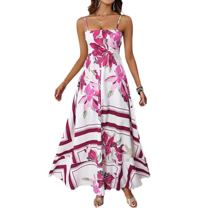 Women’s maxi dress with modern graphic print and loose fit Lune London