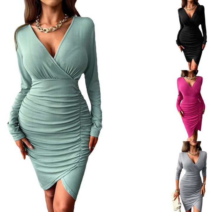 Lune London Fashionable Women’s Wrap Dress with Gathered Effect