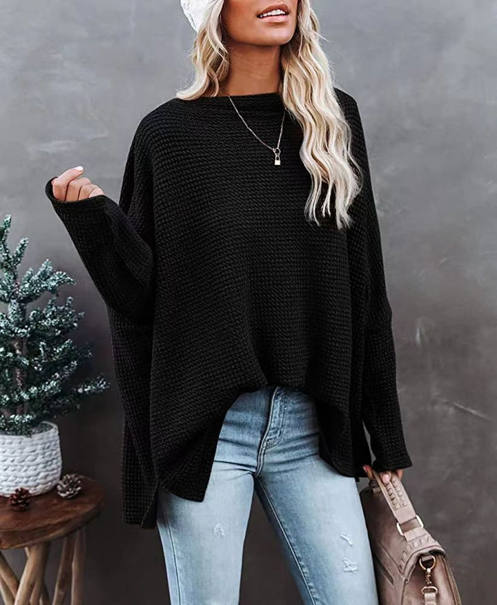 Cozy waffle sweater for women with a loose fit Lune London