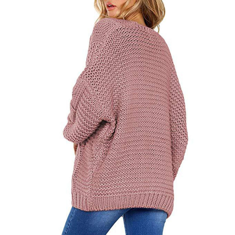 Cardigan en tricot épais pour femmes avec un élégant motif en torsades et une coupe décontractée Chic & Stil