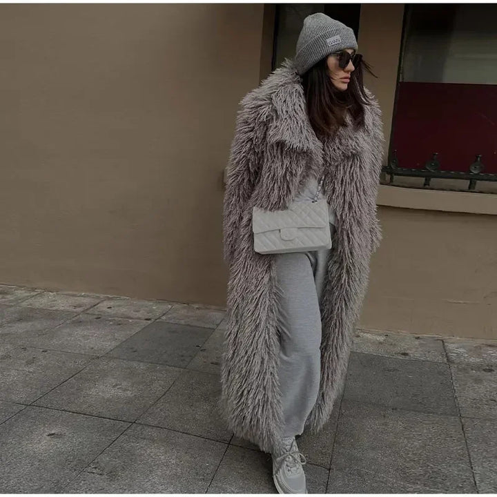 Women’s Long Faux Fur Coat, Plush & Cozy for Cold Days | Lune London