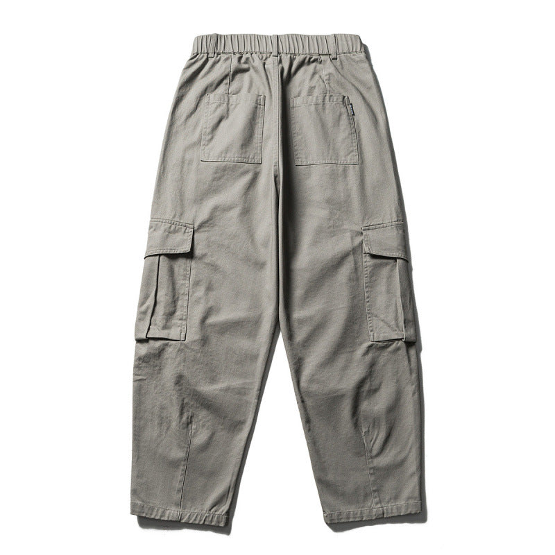 Men's Wide Utility Cargo Pants in Baggy Cut with Multiple Pockets and Reinforced Knee Areas Amarae