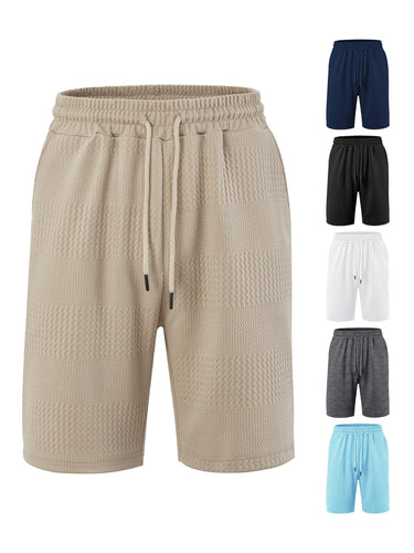 Men's Sporty Shorts with Innovative Texture and Elastic Waistband Amarae
