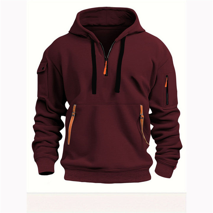 Functional sweater for men with versatile zip pockets Lune London