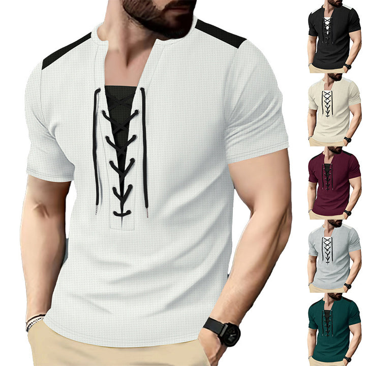 Short sleeve shirt for men with sporty lace design Lune London