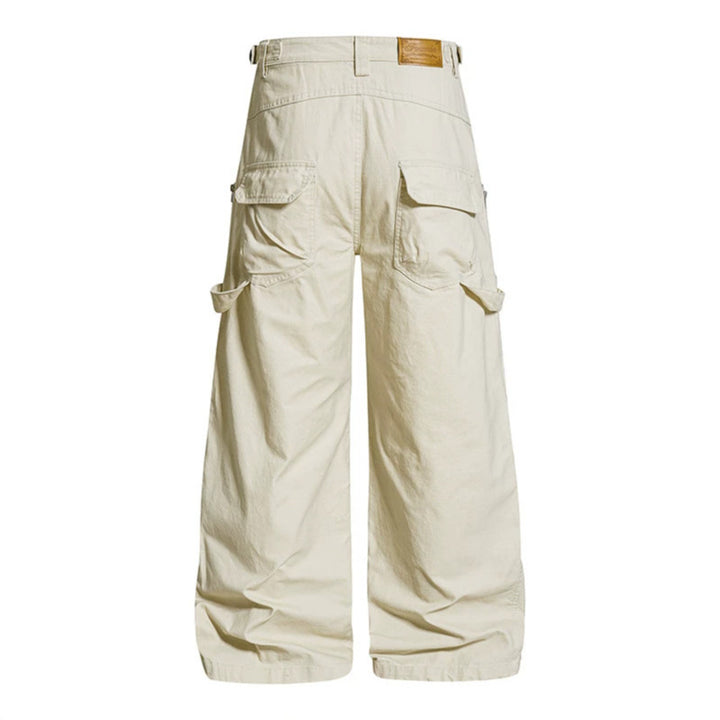 Women's Wide Cargo Pants with Reinforced Knee Areas and Multifunctional Pockets Amarae