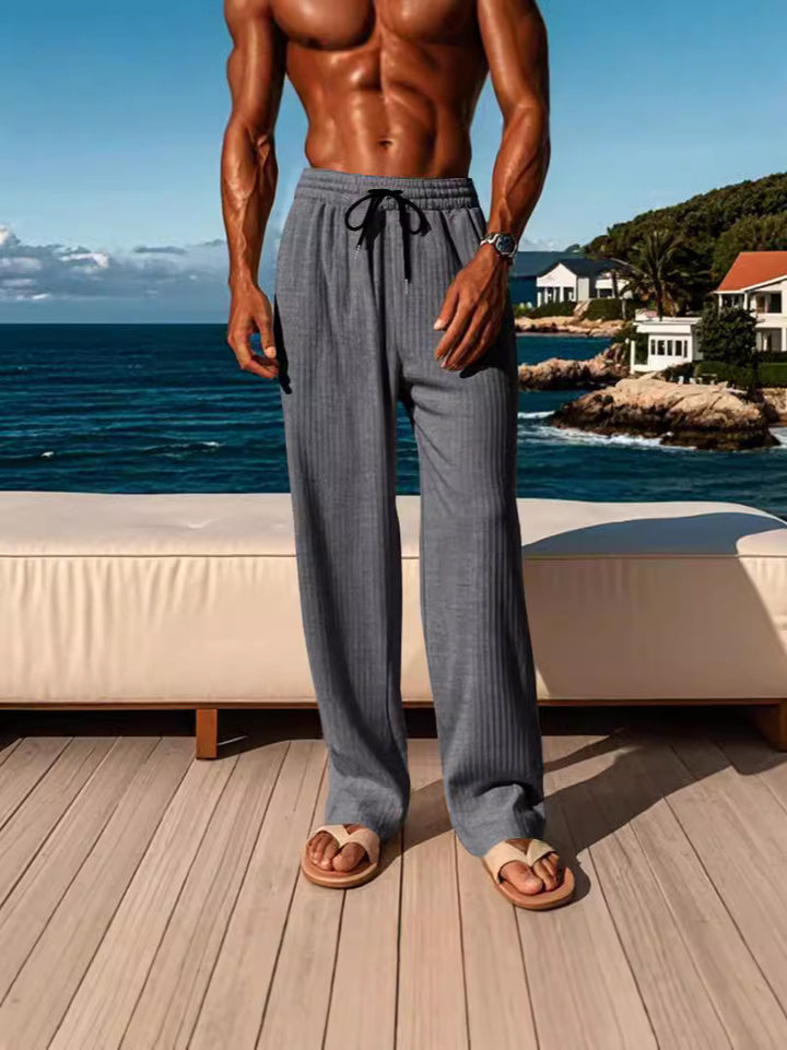 Casual pants for men with elastic waistband and side pockets Lune London
