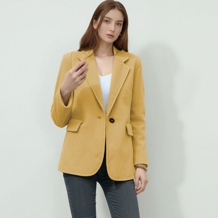 Fashionable women's blazer with a fine texture and modern details Lune London