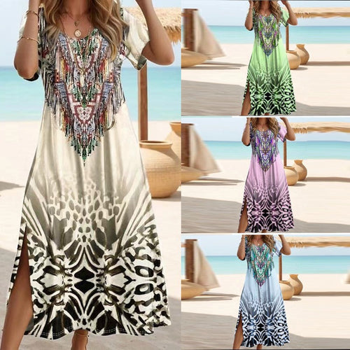 Maxi dress for women with eye-catching sequin embellishments and floral pattern Amarae
