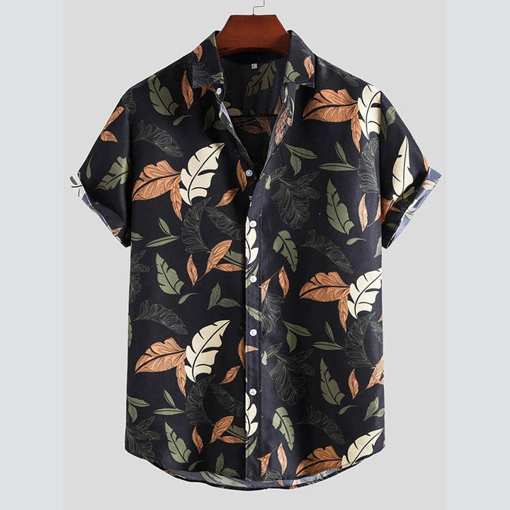 Short sleeve shirt for men with floral pattern and high quality cotton Lune London