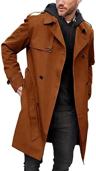 Men's Trench Coat with Classic Style Amarae
