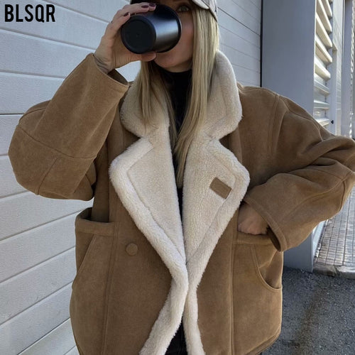 Oversized wool coat for women Amarae