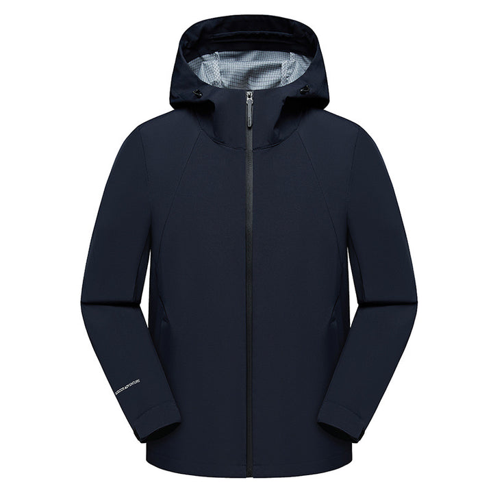Men's three-layer softshell hooded jacket with seam-sealed weather protection membrane and ergonomic cut Amarae