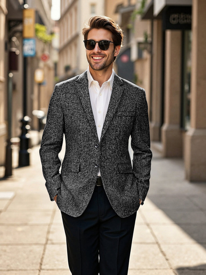 Structured blazer for men with trendy texture Lune London
