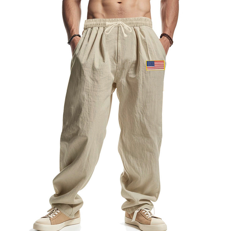 Men's casual leisure pants with elastic waistband and practical side pockets Lune London