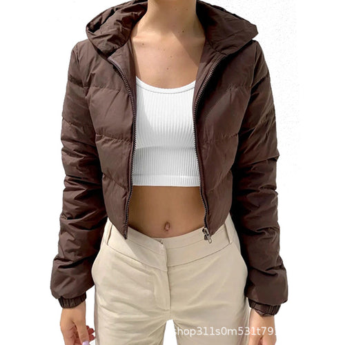Short quilted jacket for women with hood Amarae