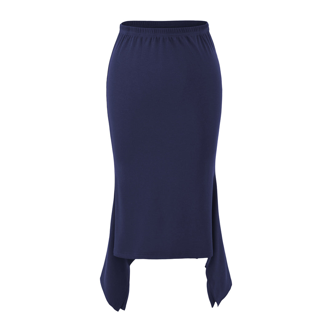 Women's Two-Piece Set with Fitted Long Sleeve Top and Maxi Skirt with Slit Amarae