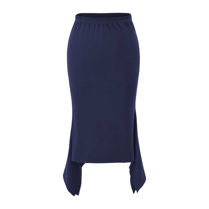 Women's Two-Piece Set with Fitted Long Sleeve Top and Maxi Skirt with Slit Amarae