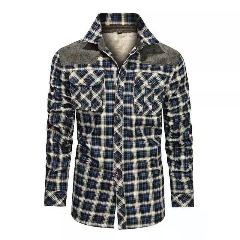 Men's plaid flannel shirt with warm inner lining Amarae