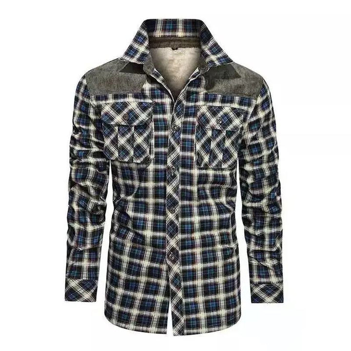 Men's plaid flannel shirt with warm inner lining Amarae