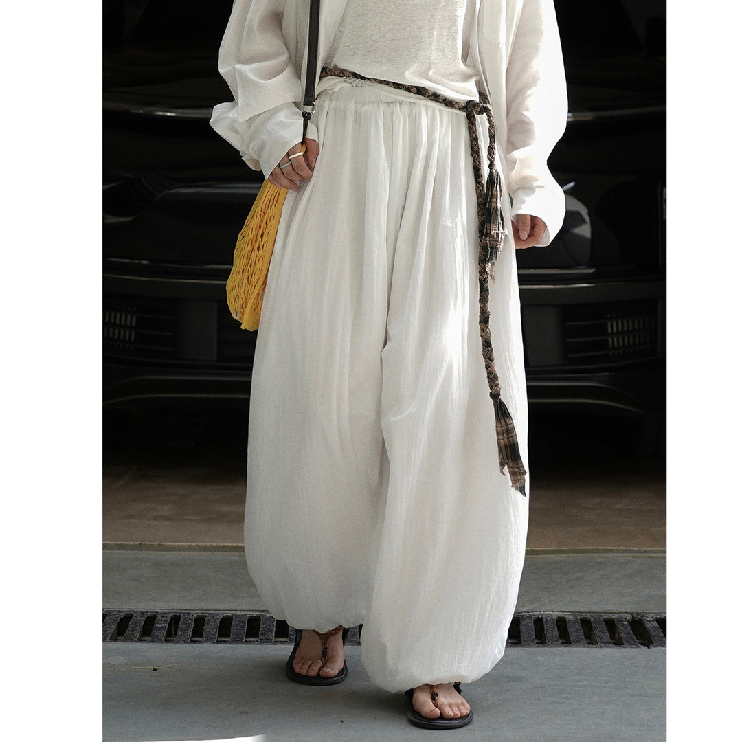 Women's Airy High-Waist Culotte in Balloon Look with Elastic Waistband