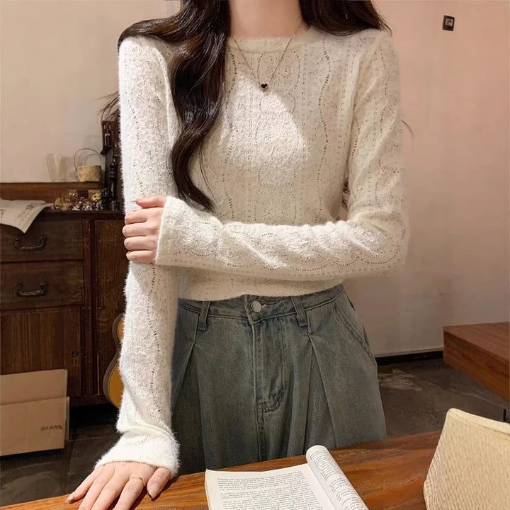 Pull fin à manches longues pour femmes Chic & Stil