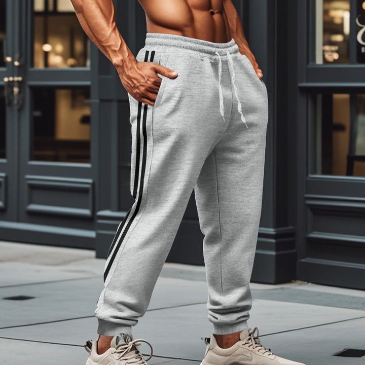 Lune London Men’s Athletic Training Pants with Side Stripes